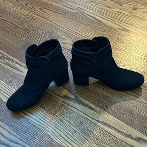 Kelly & Katie black suede ankle boot  - size 9.